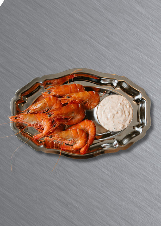 cooked ballina prawns with maria's seafood sauce
